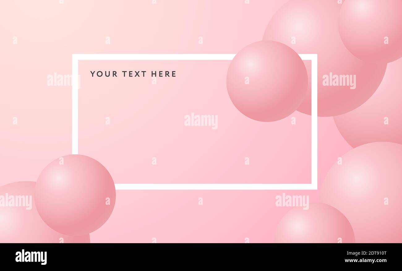 3D balls Vector illustration in minimal style Stock Vector