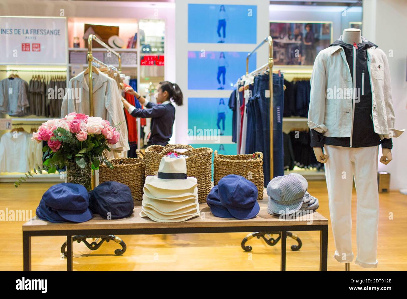 Atmosphere during the launch party of Ines de La Fressange's new collection  for Uniqlo, at the