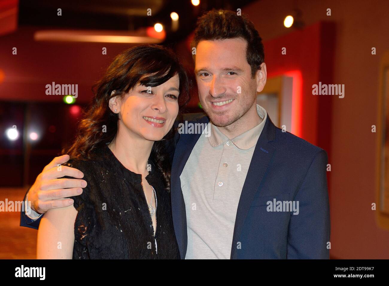 Maria Pitarresi And Jeremy Lorca Pose Before The Screening Of Le Vieux Qui Ne Voulait Pas Feter Son Anniversaire During The Festival 2 Valenciennes In Valenciennes France On March 14 Photo