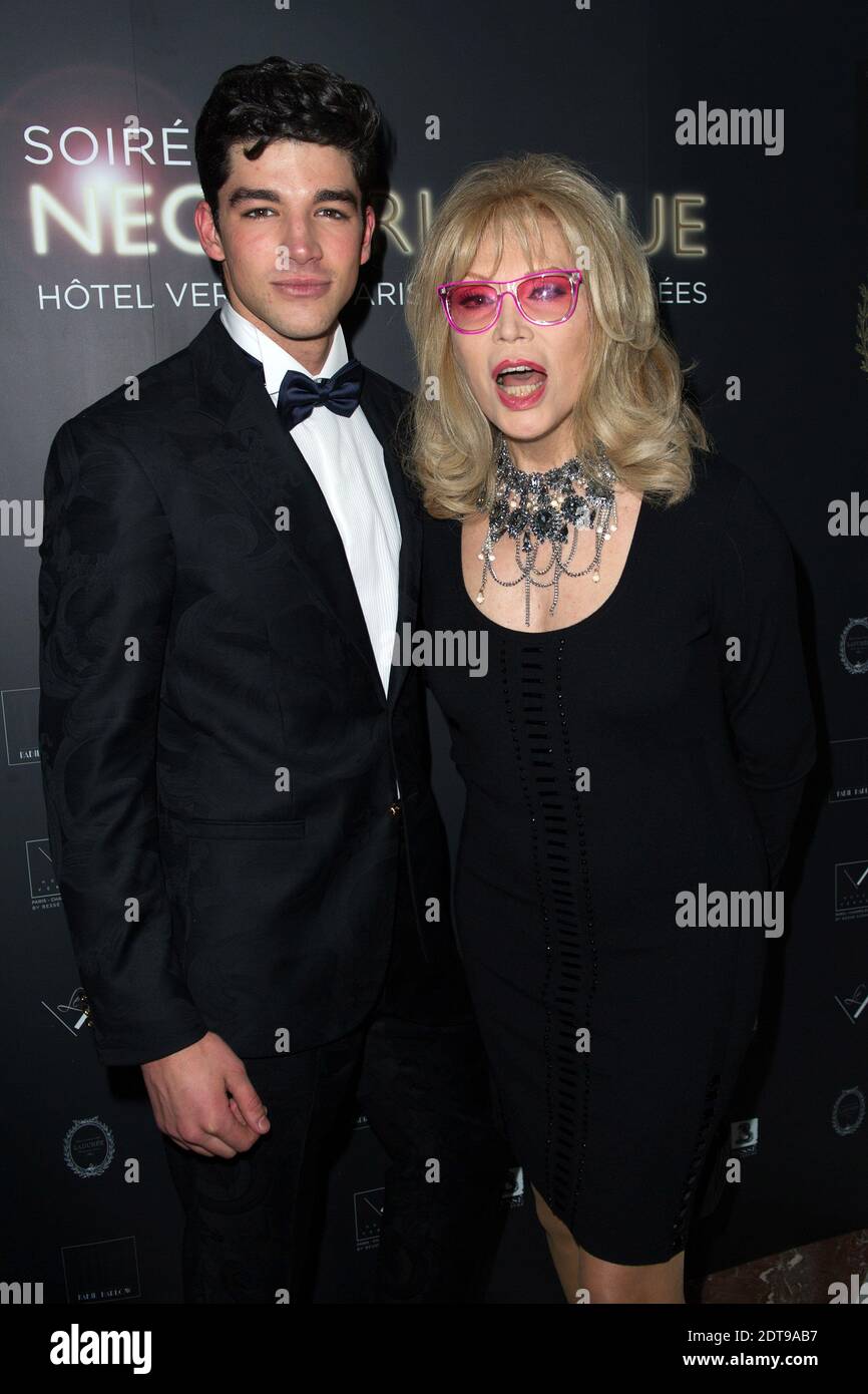 Amanda Lear and Tarik Lakehal attending the Neo Burlesque party held at  Hotel Vernet in Paris, France on March 20, 2014. Photo by Laurent  Zabulon/ABACAPRESS.COM Stock Photo - Alamy