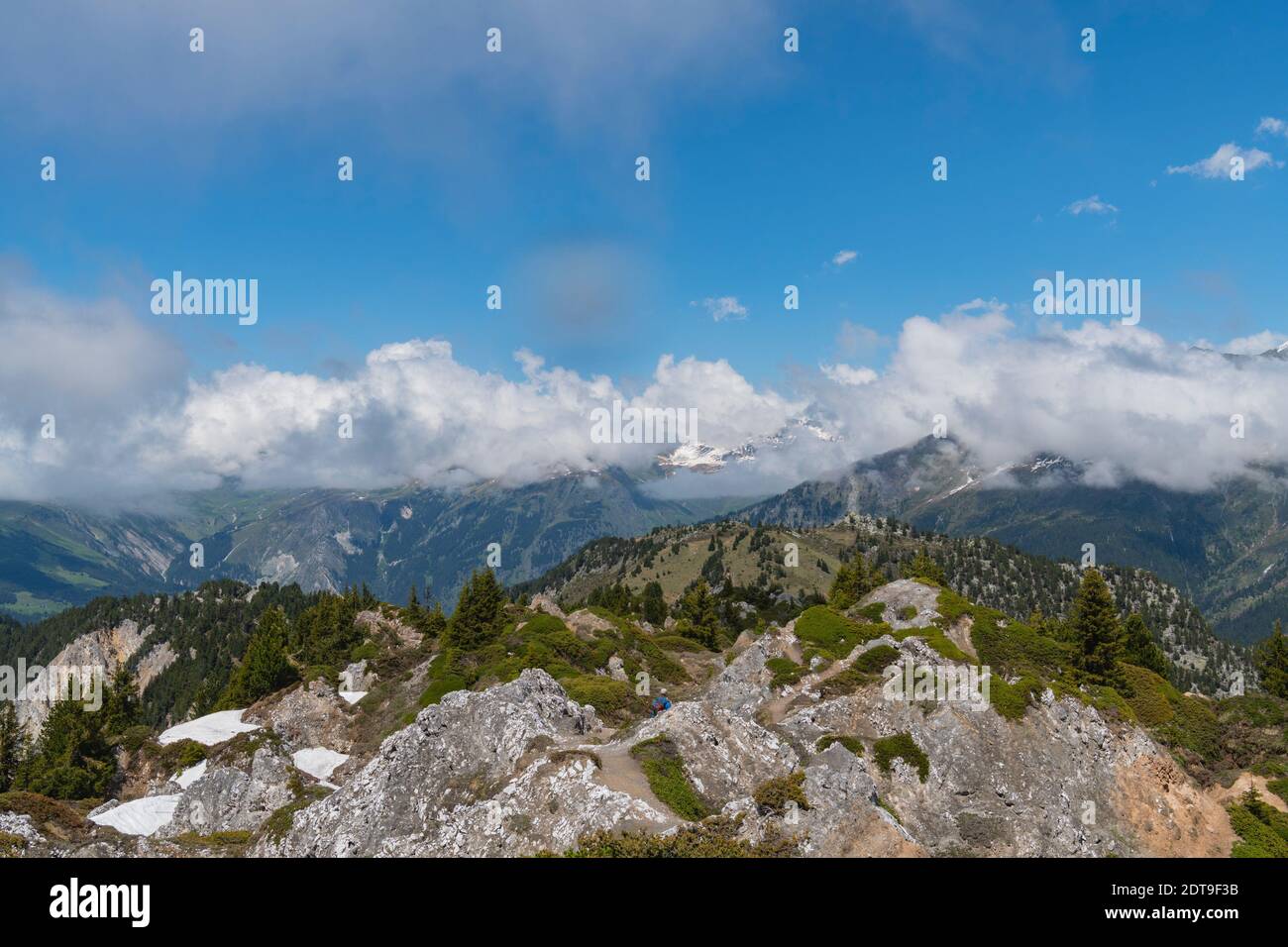 Scenic View Of Mountains Against Sky Stock Photo