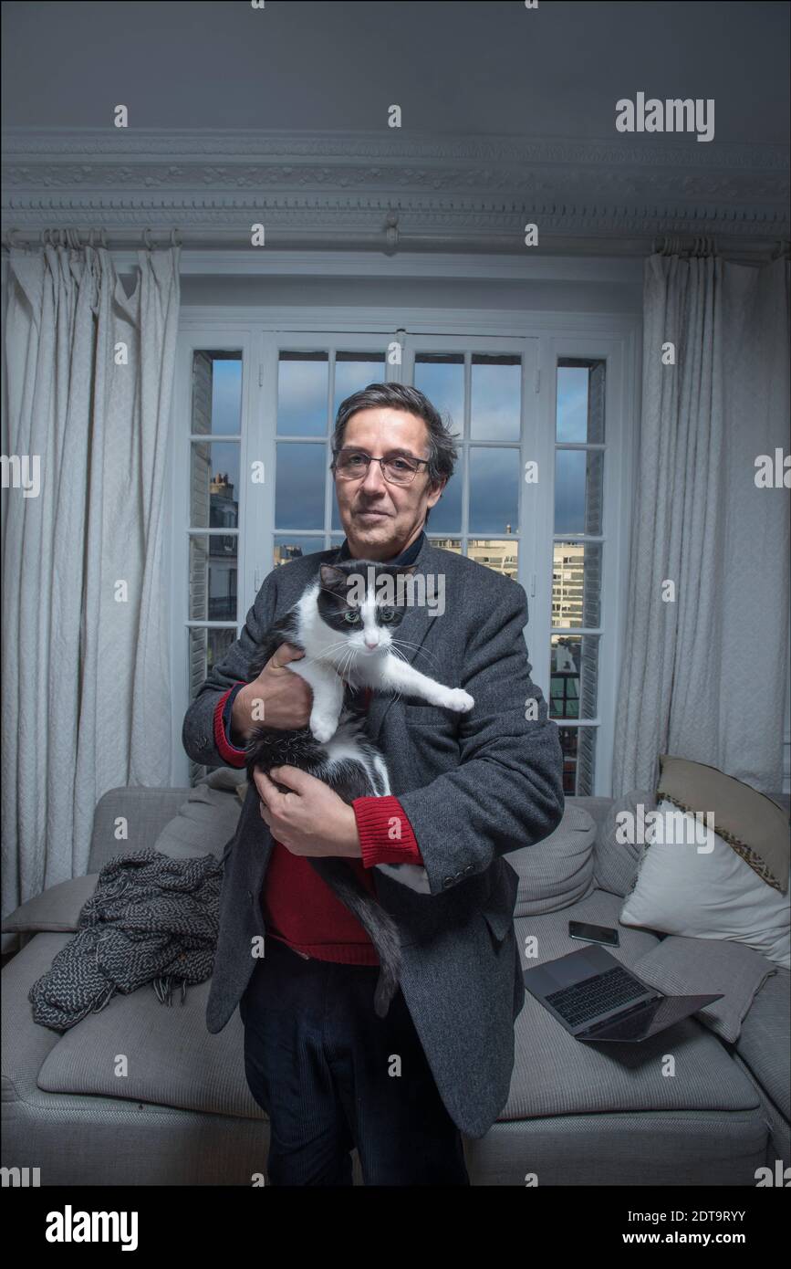 French historian Emmanuel Todd during photos session in Paris, France