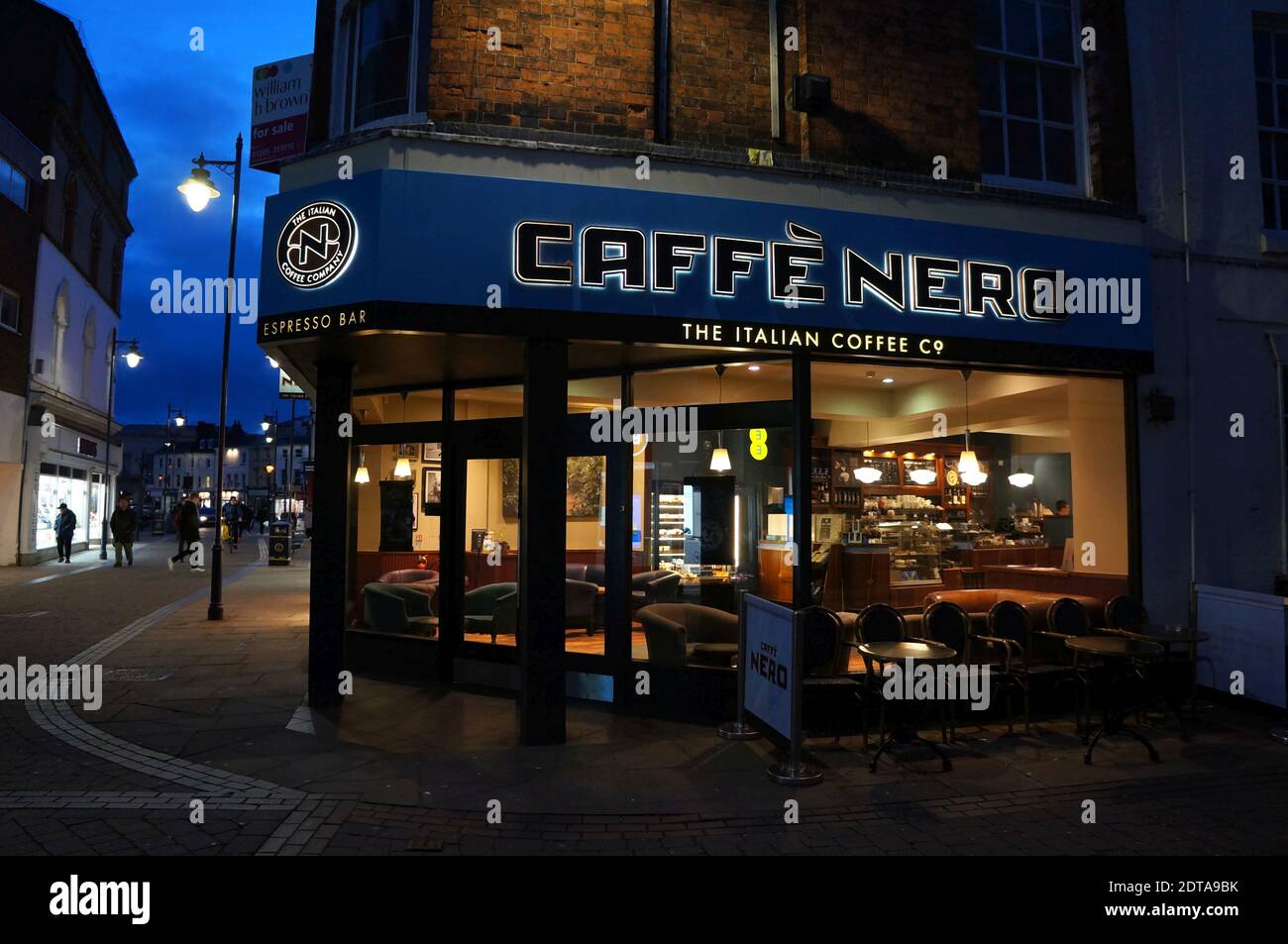 A Cafe Nero coffee shop in Bargate town 