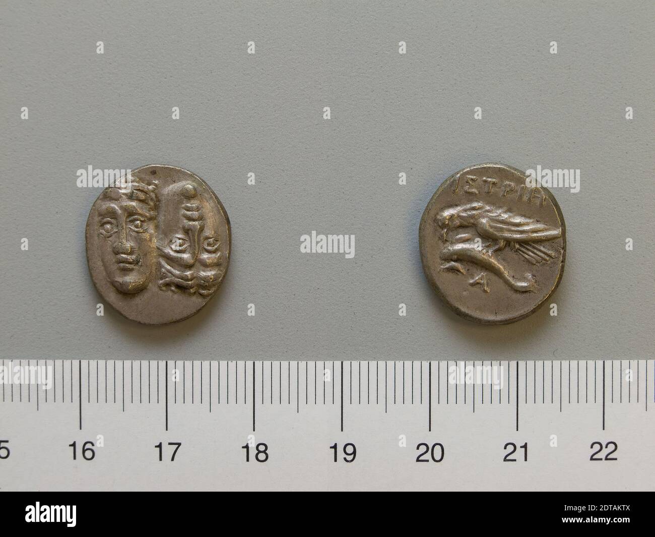 Mint: Istrus, 1 Drachm from Istrus, 399–200 B.C., Silver, 5.0 g, 12:00, 17.70 mm, Made in Istrus, Moesia Inferior, Greek, 4th–3rd century B.C., Numismatics Stock Photo