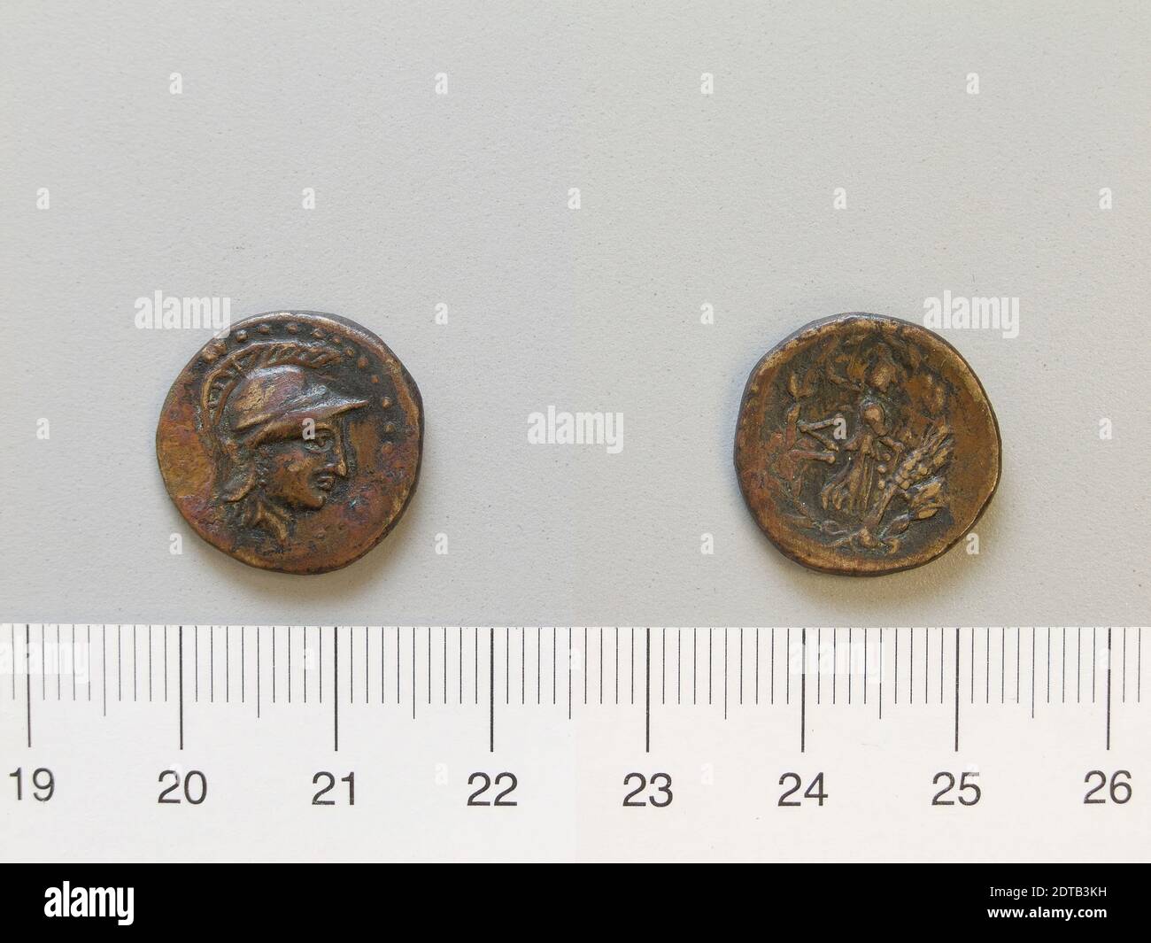 Mint: Ilium, Coin from Ilium, 2nd–1st century B.C., Bronze, 3.19 g, 12:00, 17.2 mm, Made in Ilium, Troas, Greek, 2nd–1st century B.C., Numismatics Stock Photo