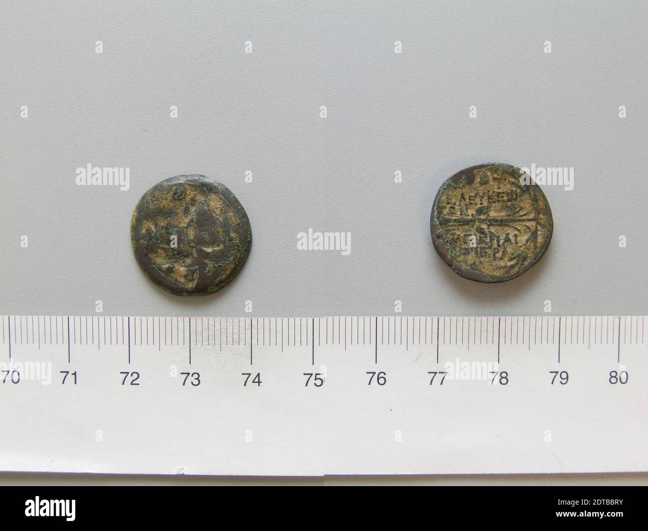 Mint: Seleucia Pieria, Coin from Seleucia Pieria, 2nd–1st century B.C., Copper, 5.20 g, 3:00, 19.8 mm, Made in Seleucia Pieria, Syria, Roman, 2nd–1st century B.C., Numismatics Stock Photo