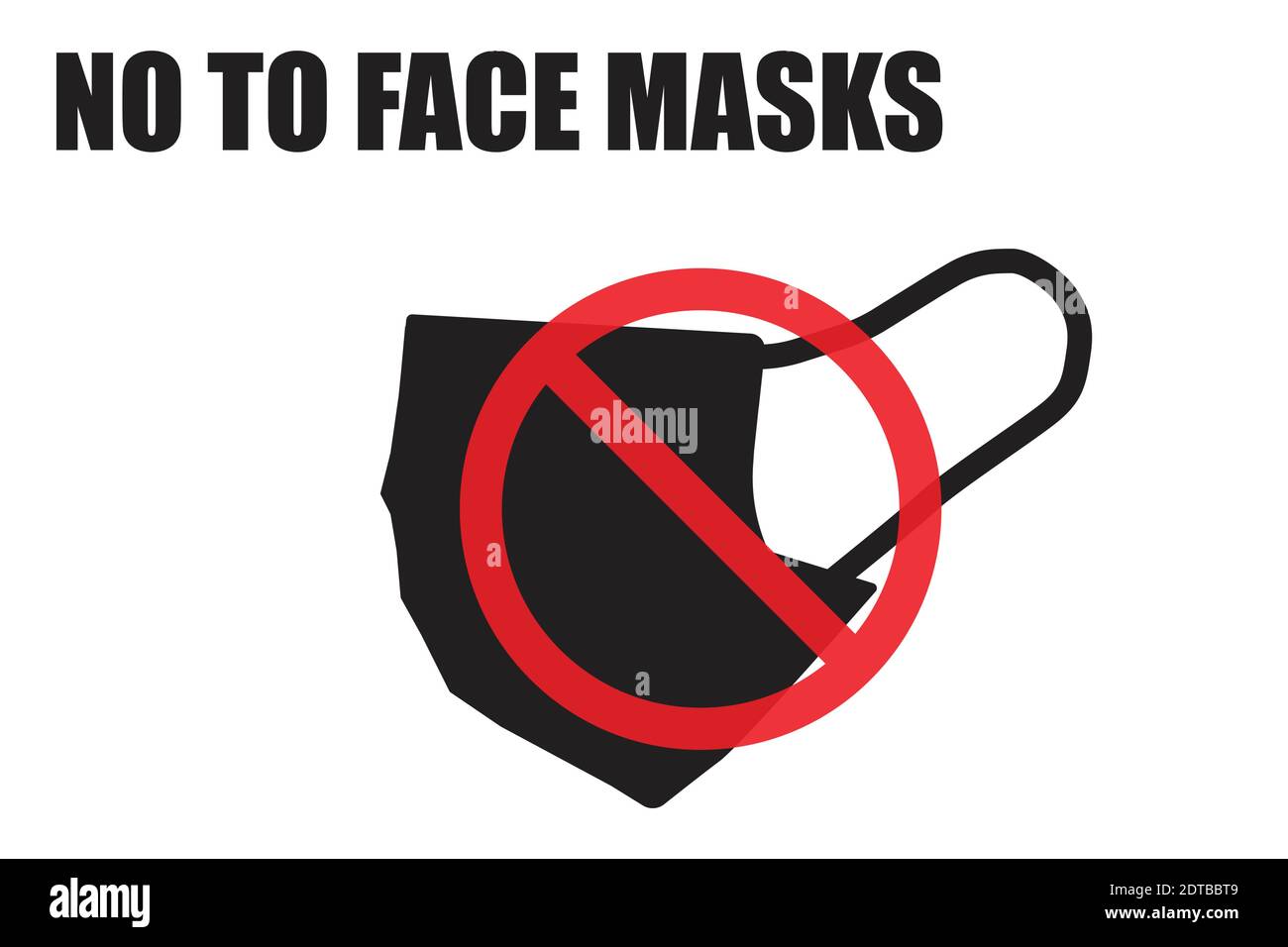 No to face masks vector illustration Stock Vector Image & Art Alamy