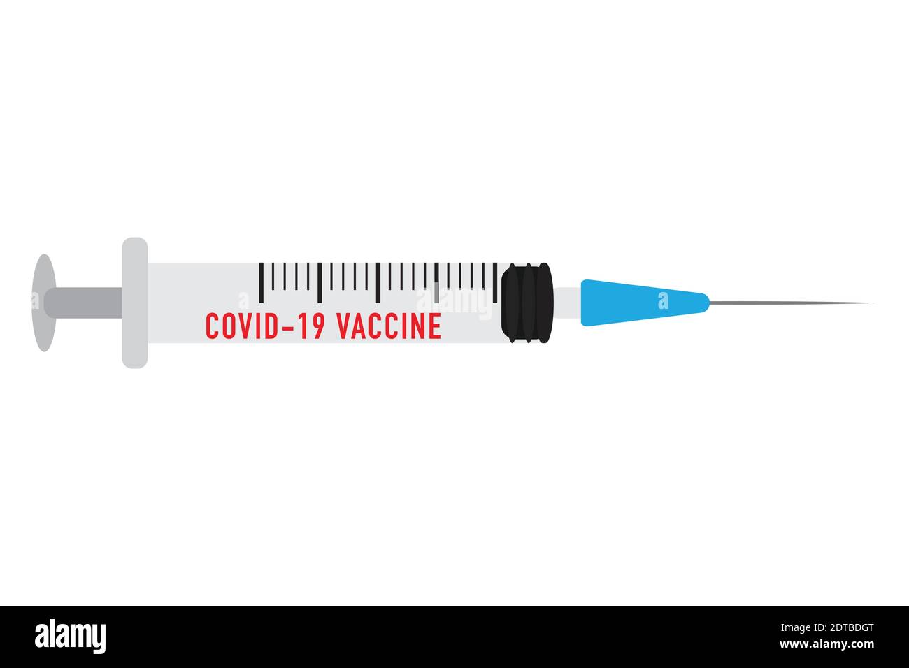 Covid-19 vaccine syringe vector illustration Stock Vector