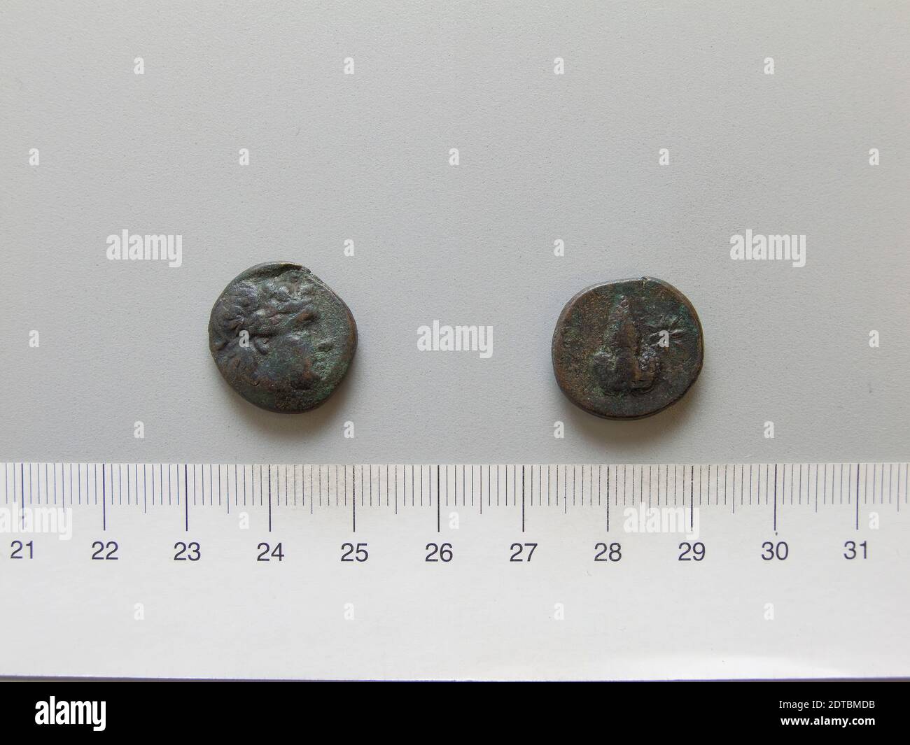 Mint: Karthaia, Coin from Karthaia, ca. 3rd to 1st century B.C., Bronze, 5.81 g, 3:00, 18.30 mm, Made in Karthaia, Island of Kea, Greek, ca. 3rd to 1st century B.C., Numismatics Stock Photo