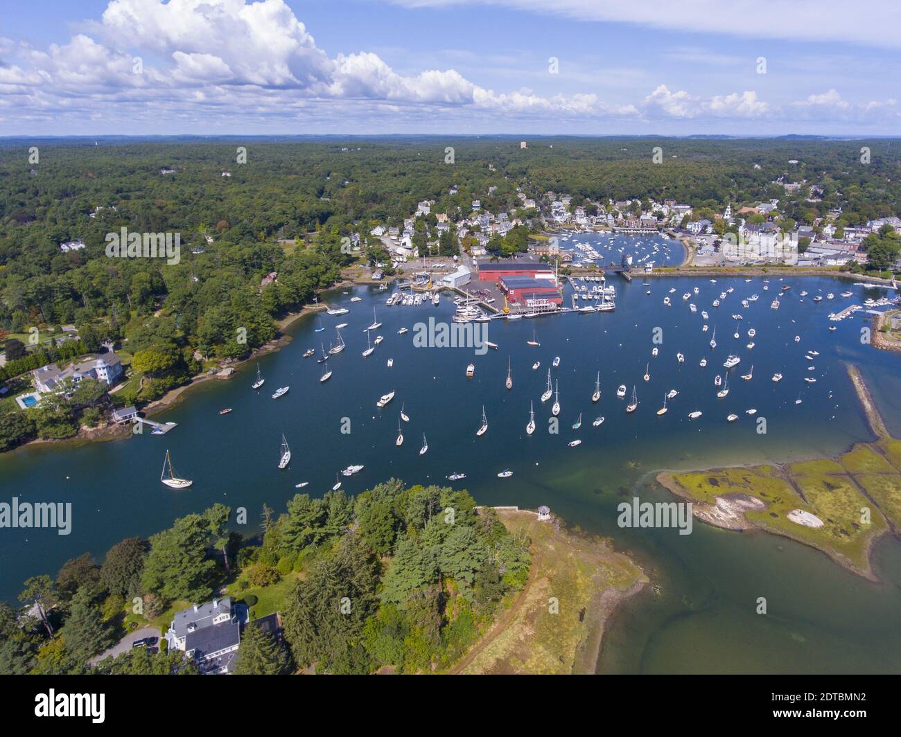 Manchester Marine and harbor aerial view, Manchester by the sea, Cape