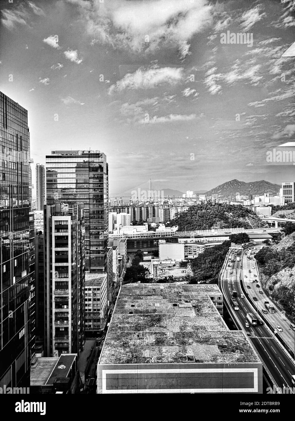 Hong kong high rise buildings Black and White Stock Photos & Images - Alamy