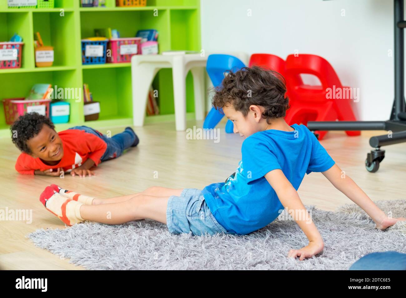 Children Playing In Preschool Stock Photo - Alamy