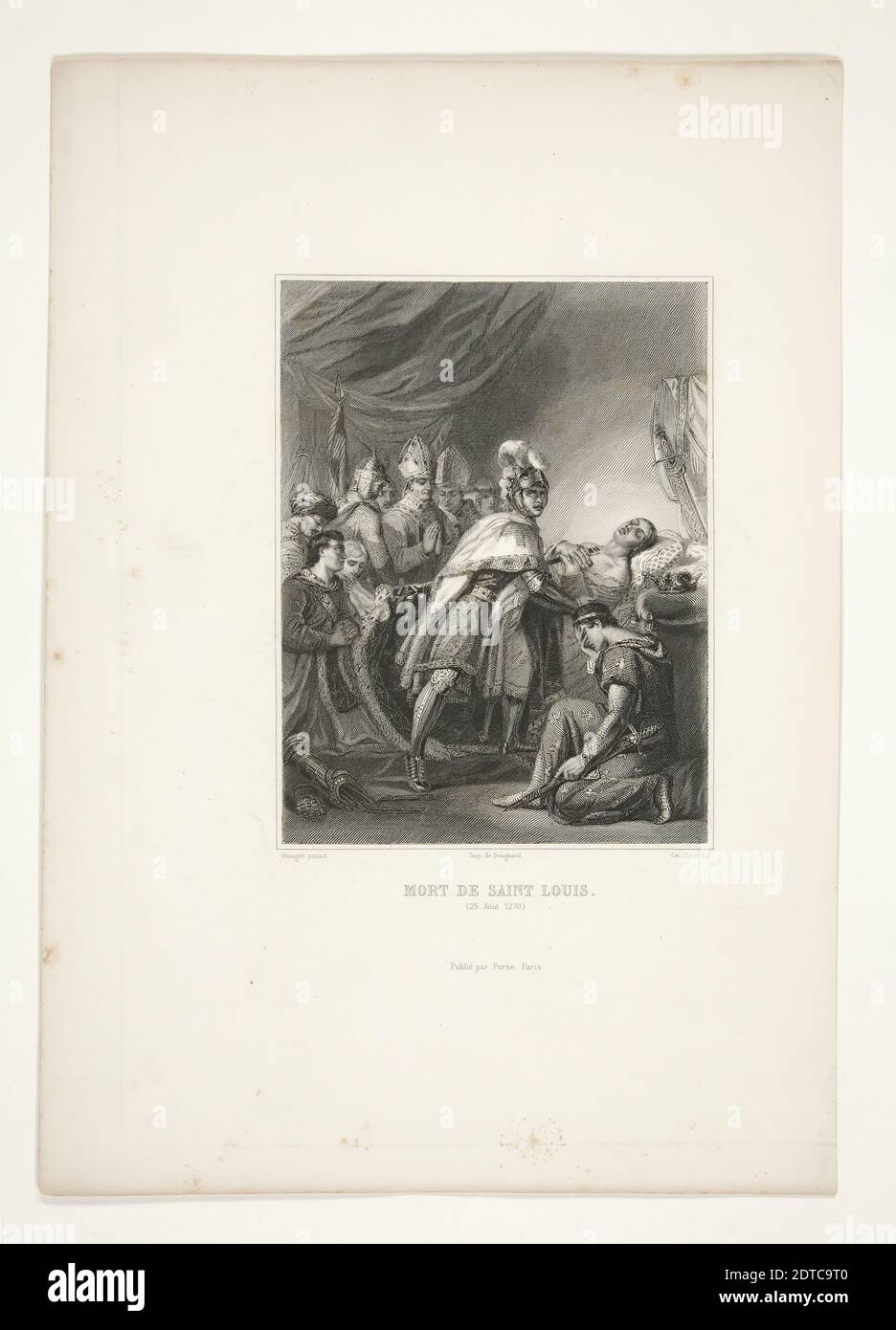Gravure XVIIIeme du mort de St Louis (Roi Lous IX) Gravure XVIIIeme du mort de St Louis (Roi Lous IX)