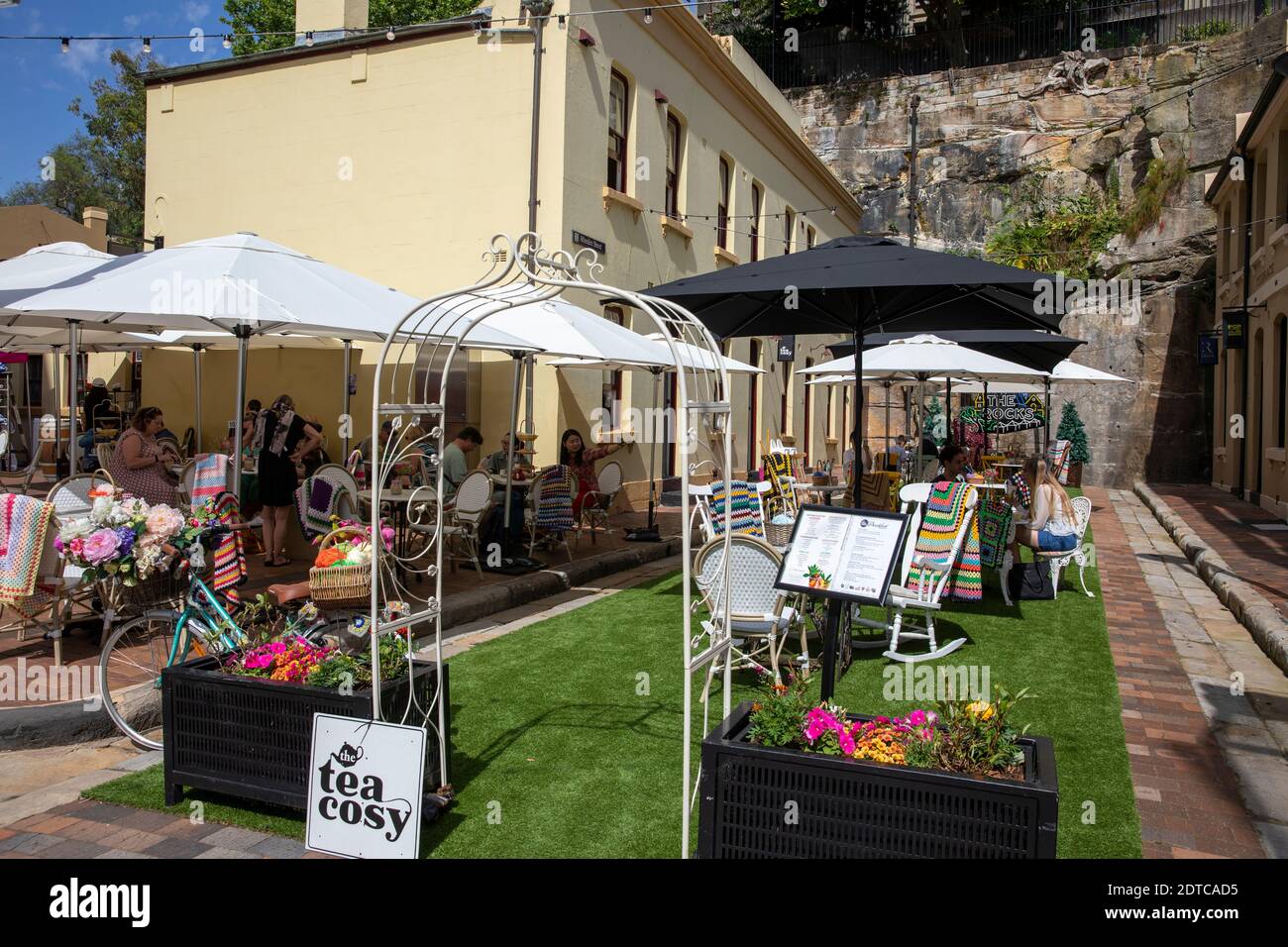 The Tea Cosy cafe restaurant and tea shop in the Rocks area of Sydney city centre,NSW,Australia Stock Photo