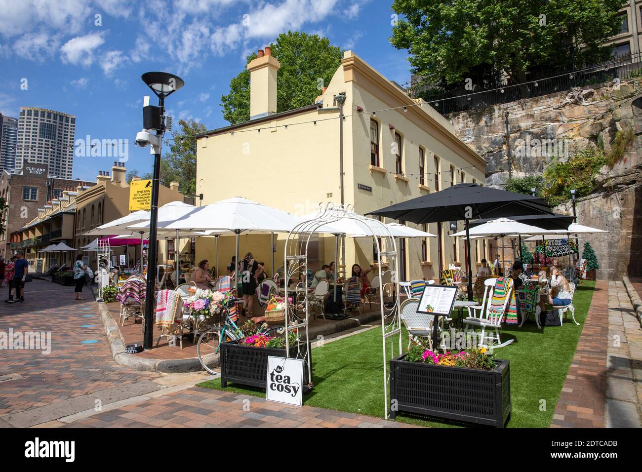 The Tea Cosy cafe restaurant and tea shop in the Rocks area of Sydney city centre,NSW,Australia Stock Photo