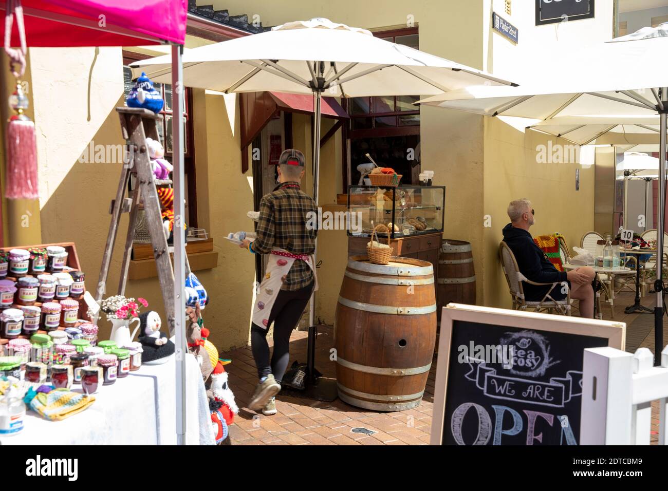 The Rocks historic area of Sydney and The Tea Cosy tea and coffee shop