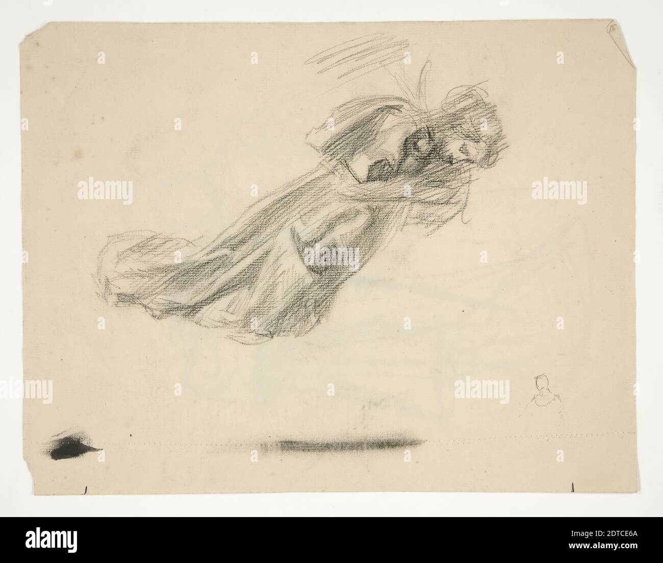 Artist Edwin Austin Abbey American 1852 1911 M A 17 Study Of An Angel Probably For A Stained Glass Window Another Study On Reverse Charcoal 22 5 29 2 Cm 8 7 8 11 1 2 In