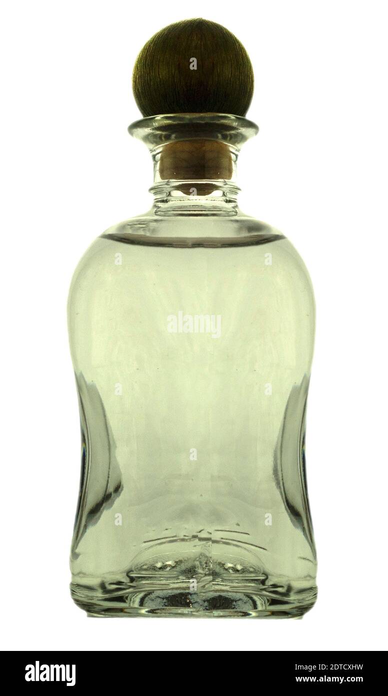 Vodka in a decanter on a white background Stock Photo Alamy