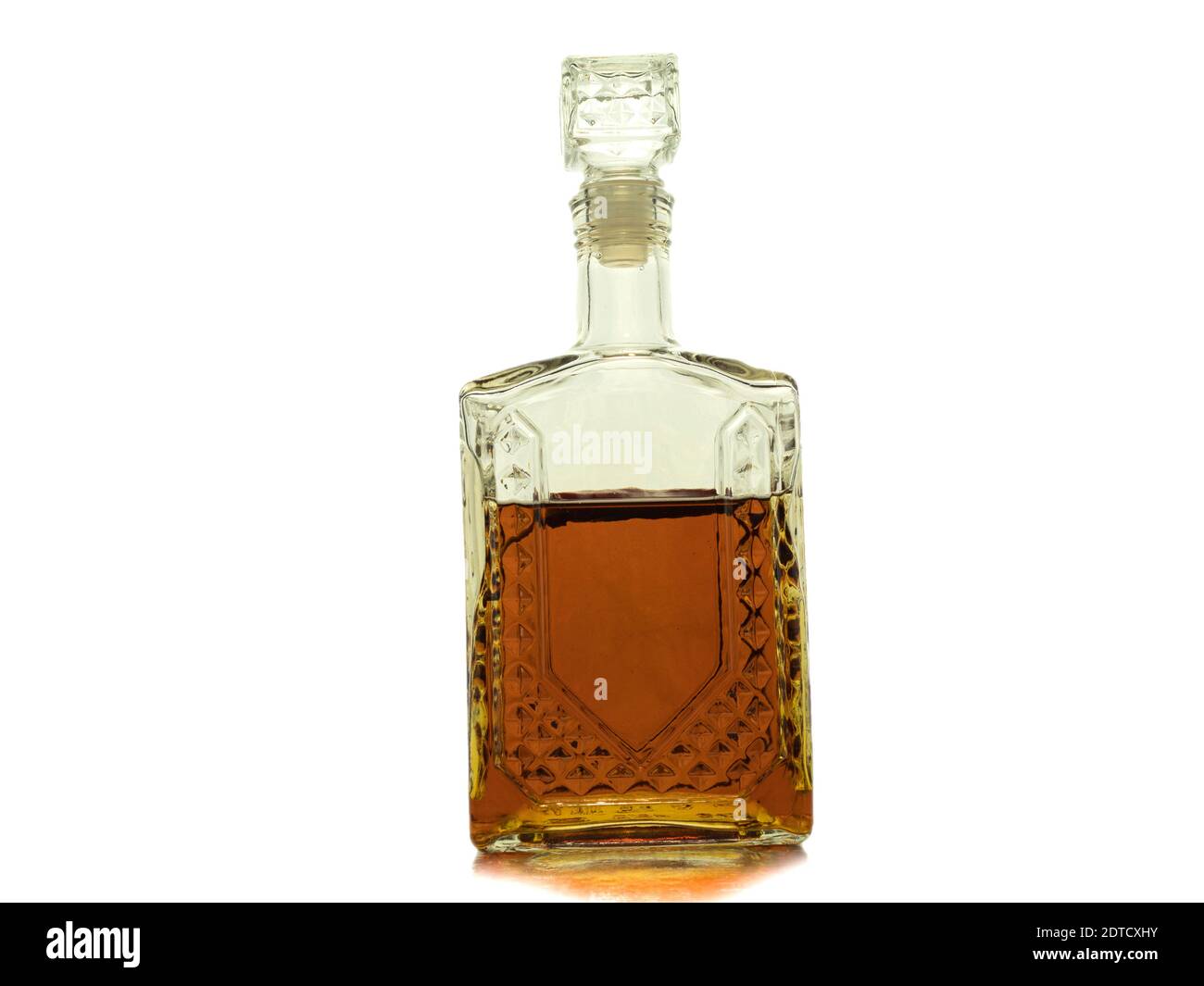 Vodka with pepper in a decanter on a white background Stock Photo Alamy