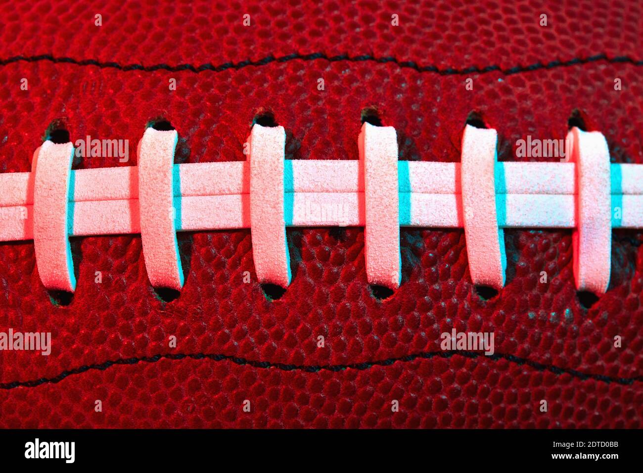 Detail of football stitching Stock Photo Alamy