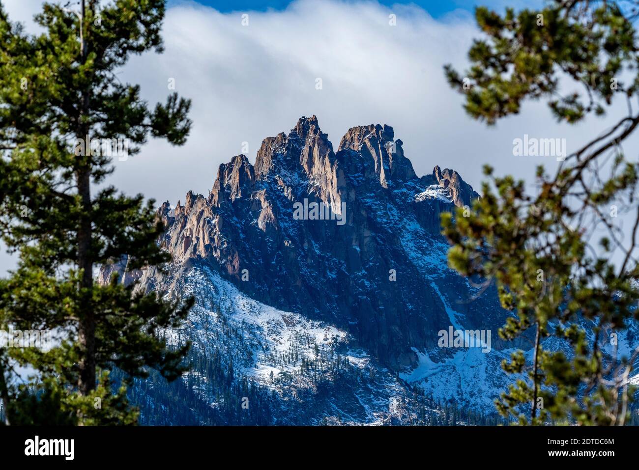 Usa Idaho Stanley Landscape With Craggy Mountain Peak Stock Photo Photo Inspiration