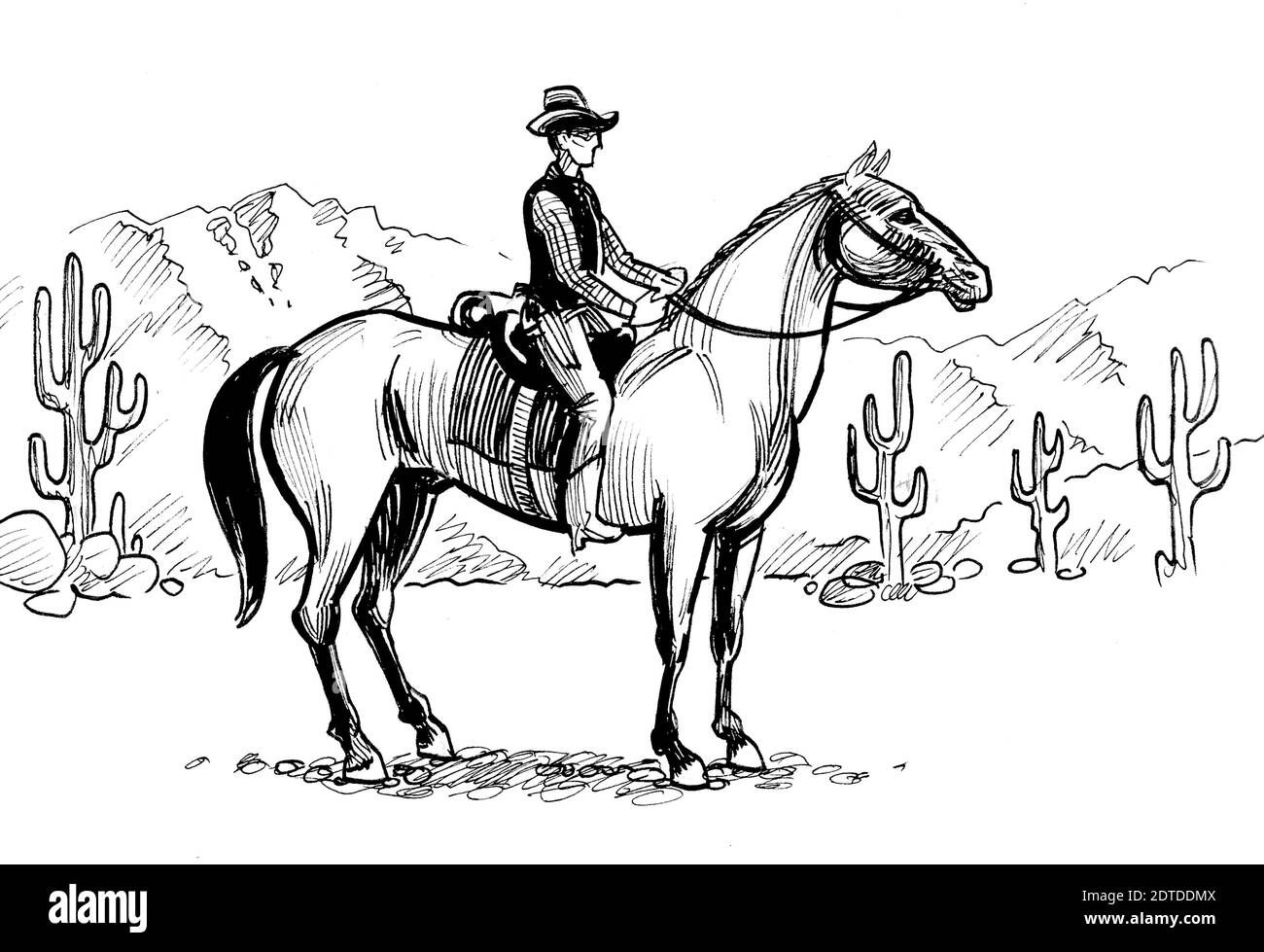 Mexican cowboy in black Cut Out Stock Images & Pictures - Alamy