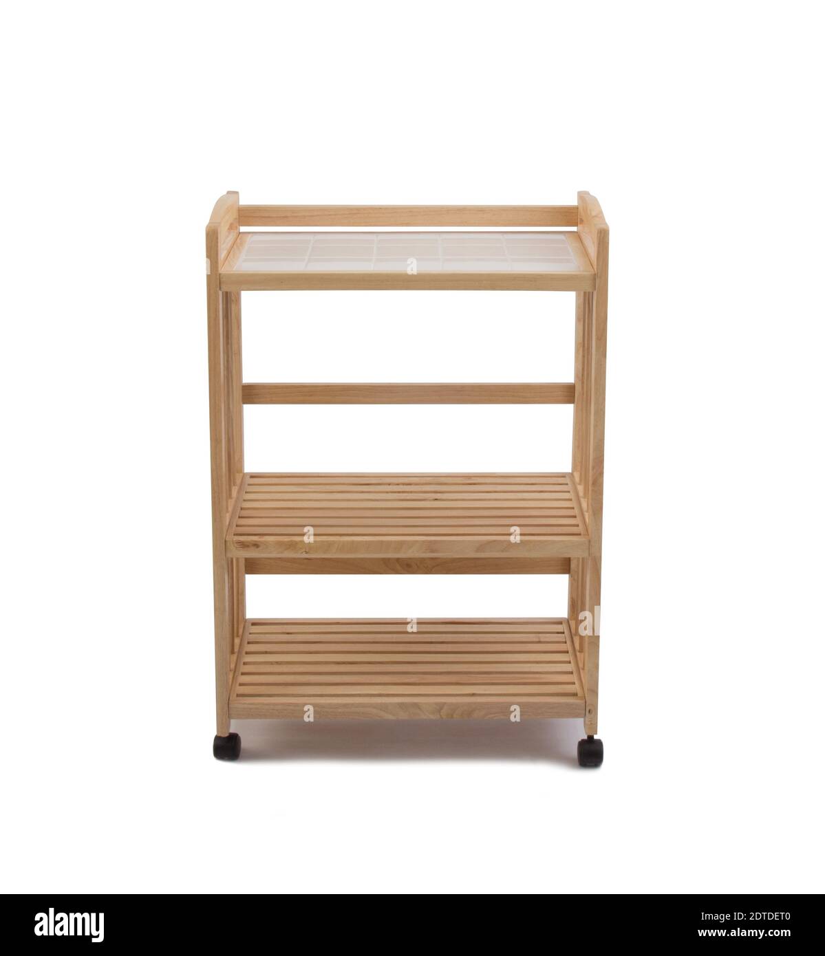 Wooden racks with wheels isolated on white background Stock Photo Alamy