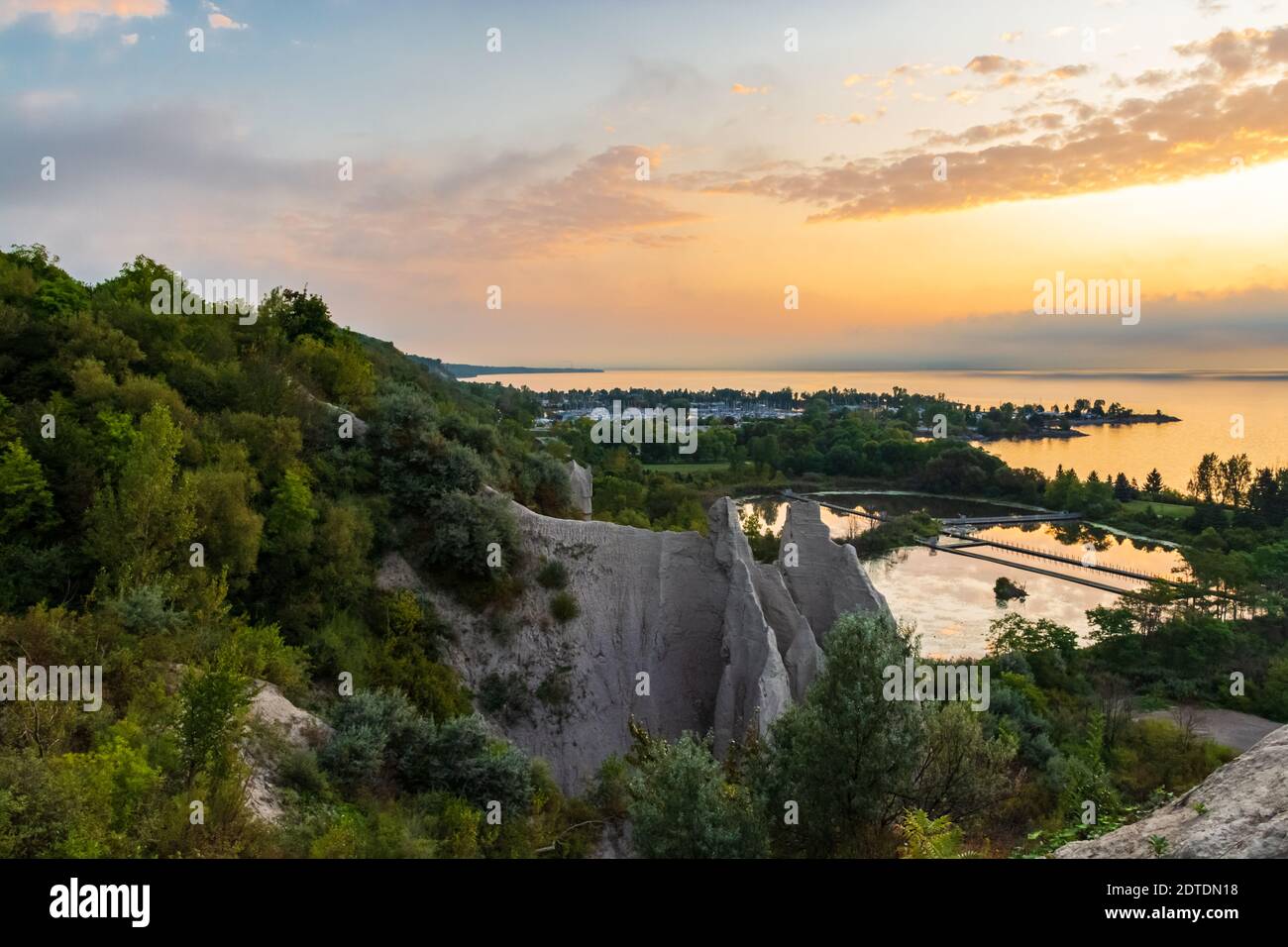 Bluffers Park Scarborough Bluffs Conservation Area Scarborough Toronto Ontario Canada early sunrise summer Stock Photo