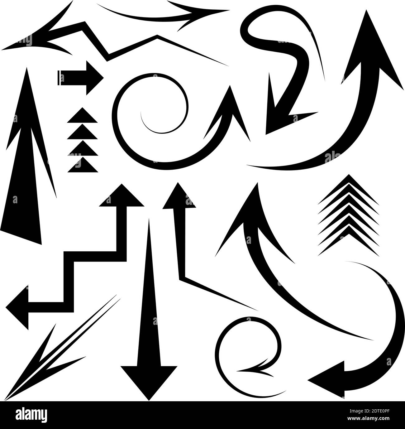 Set of vector arrows icons on white background Stock Vector Image & Art ...