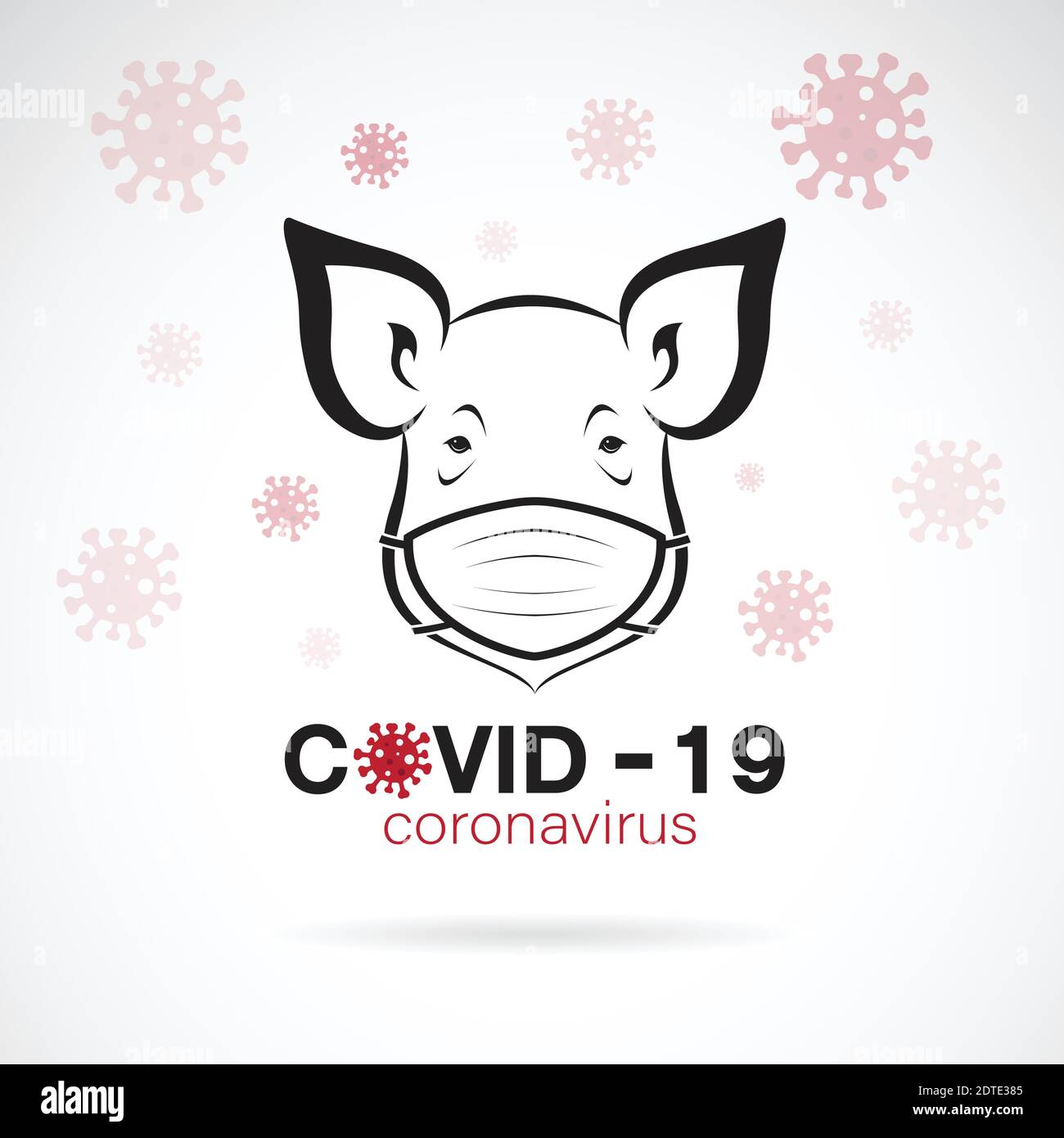Pigs wearing a mask to protect against the covid-19 virus., Breathing ...