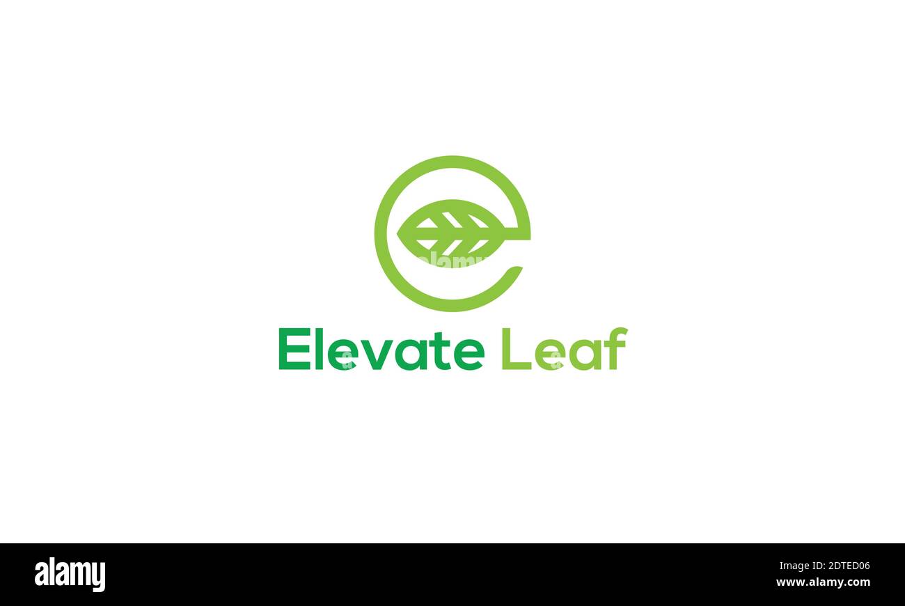 Leaf logo design and vector template Stock Vector