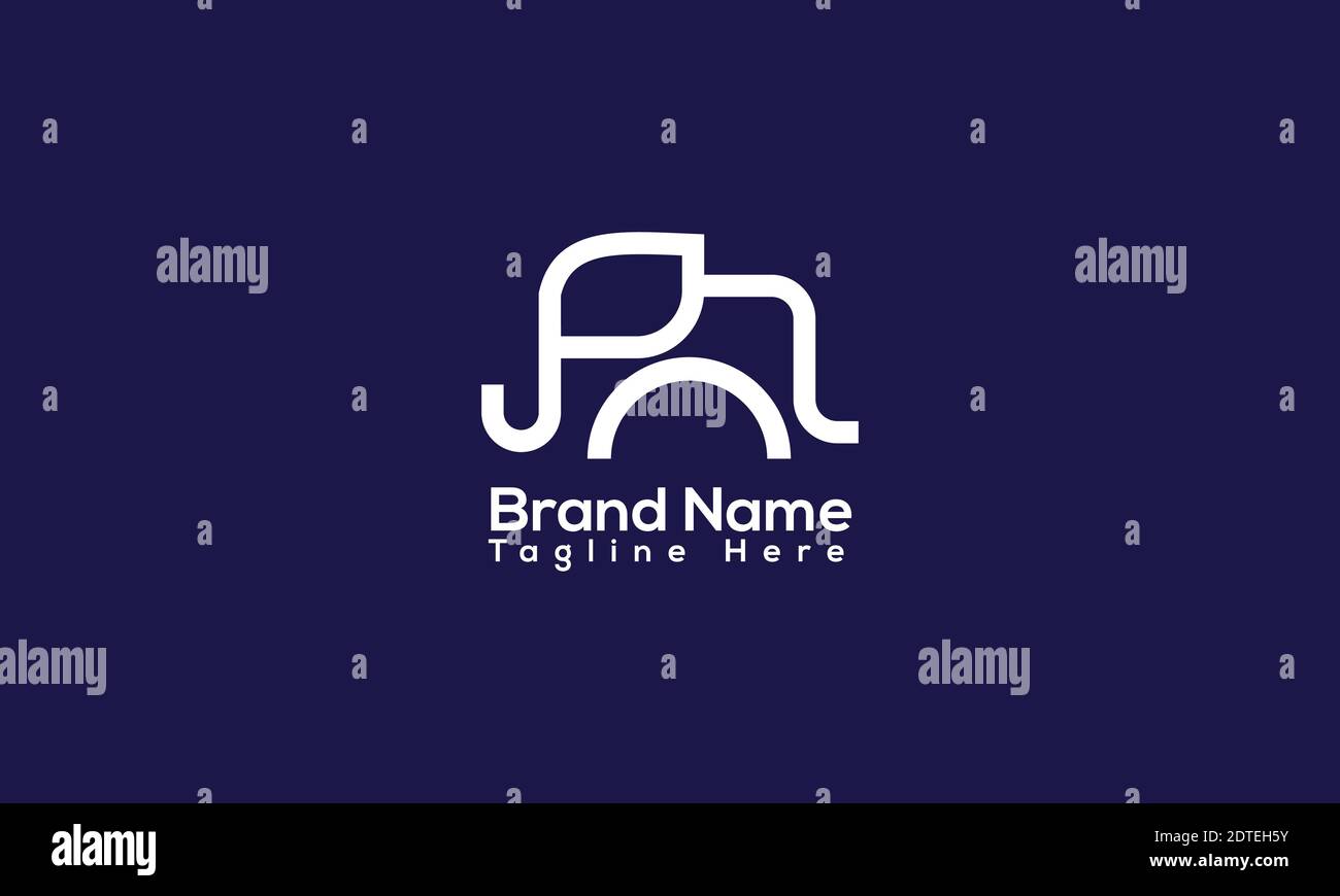 Elephant logo design and vector template. Stock Vector