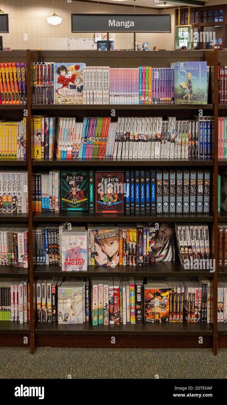 Manga Novels For Sale Barnes And Noble Bookstore Usa Stock Photo Alamy