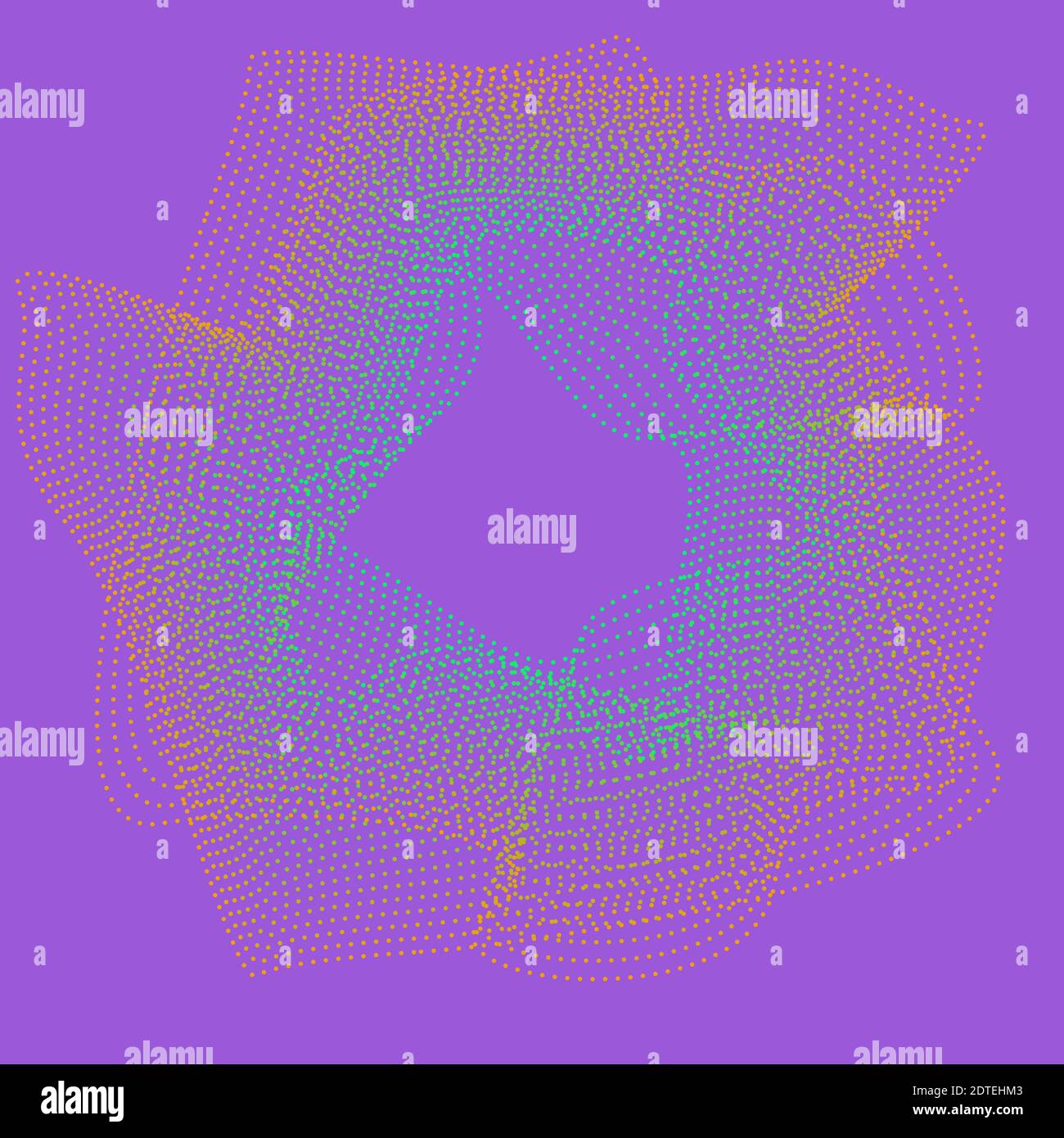 An abstract wavy dot pattern background image. Stock Vector
