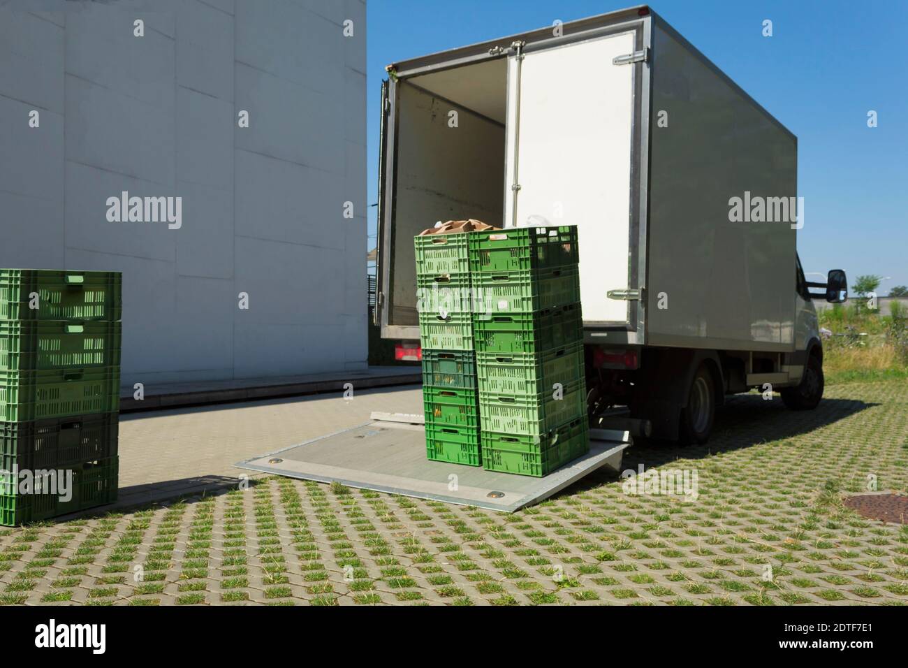 Plastic boxes for transportation and delivery of food Stock Photo Alamy