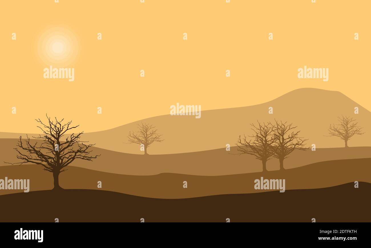 The nature scenery at twilight graphic vector. City vector Stock Vector ...