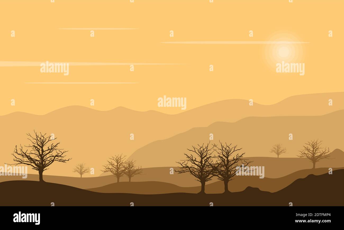 Nature scenery at sunset in the countryside. City vector Stock Vector ...