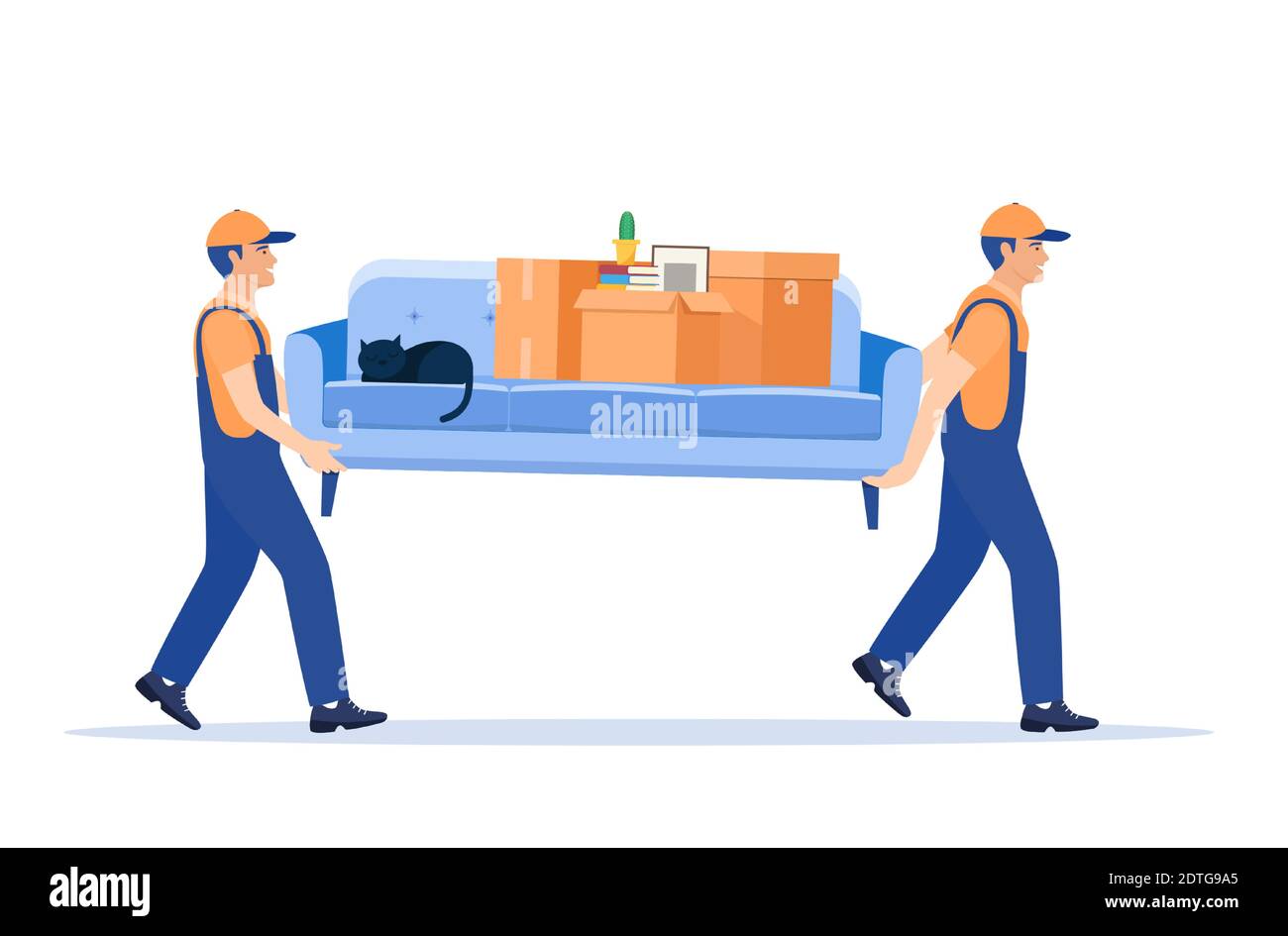 Male moving company worker in Stock Vector Images - Alamy
