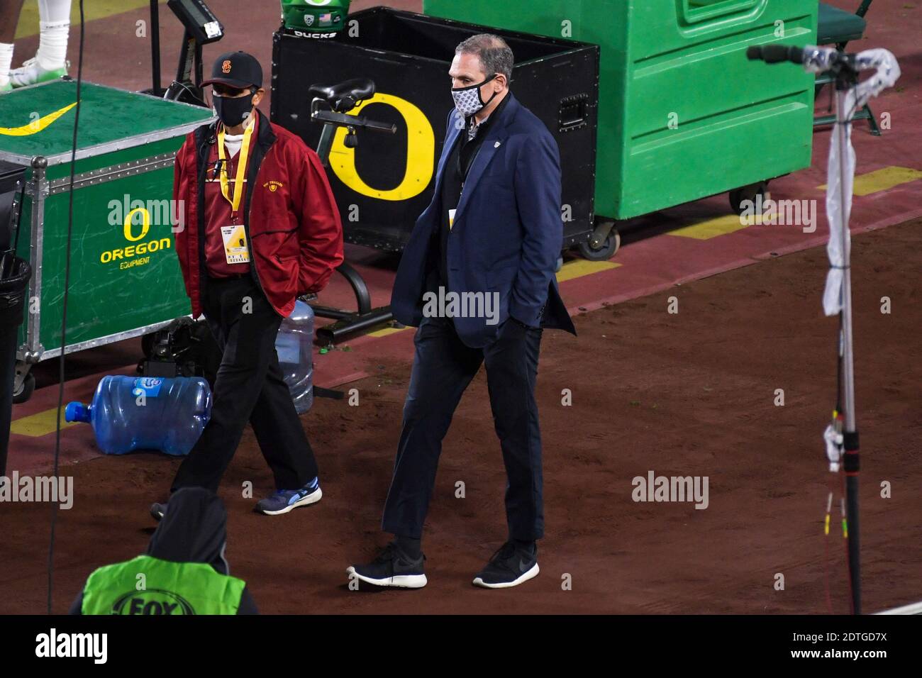 Pac-12 Commissioner Larry Scott during an NCAA football game between the Oregon Ducks and the Southern California Trojans, Friday, December 18, 2020, Stock Photo