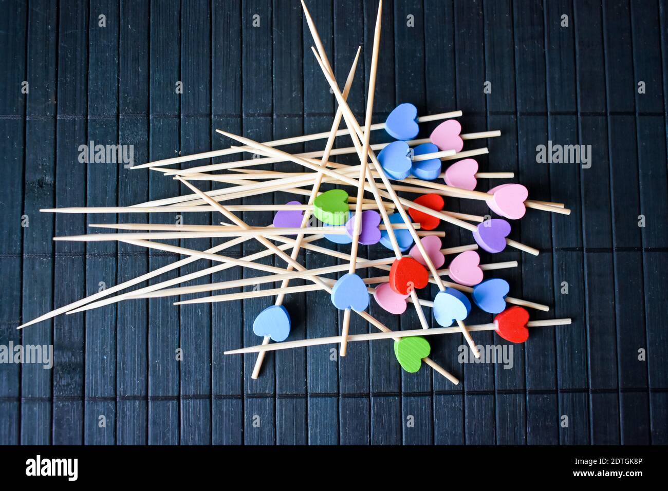 Wooden decorative sticks Stock Photo Alamy