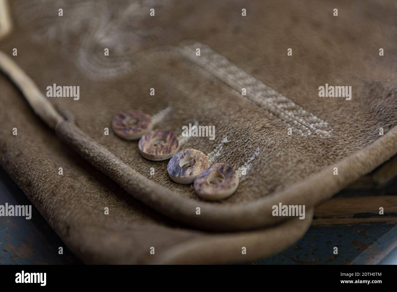 Button on leather jacket hires stock photography and images Alamy