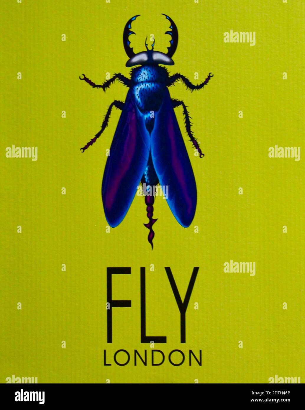 Fly of London boots advertisement. Stock Photo