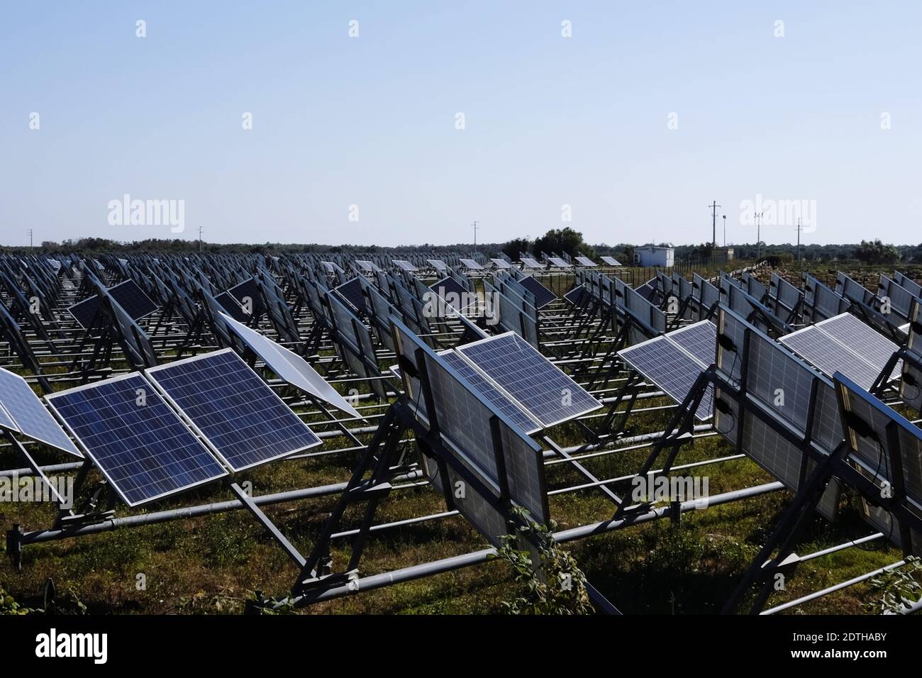 Solar Panels That Follow The Sun Stock Photo Alamy