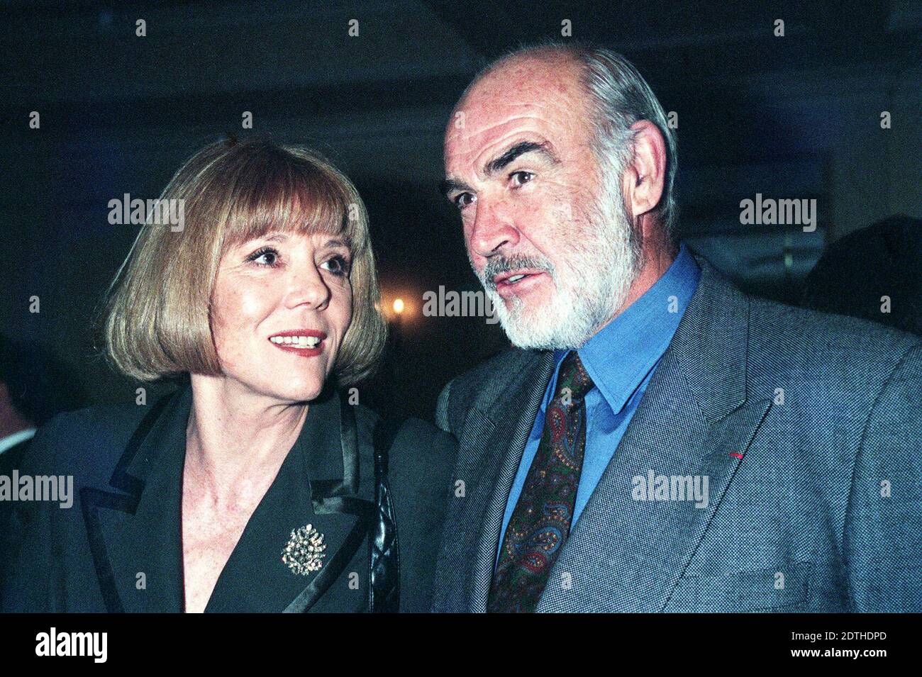 PA REVIEW OF THE YEAR 2020 File photo dated 29/11/96 of Dame Diana Rigg and Sean Connery both of whom died this year. Actress Diana Rigg died on 10 September 2020, aged 82 and former James Bond actor Sir Sean Connery died aged 90, on 31 October 2020. Stock Photo