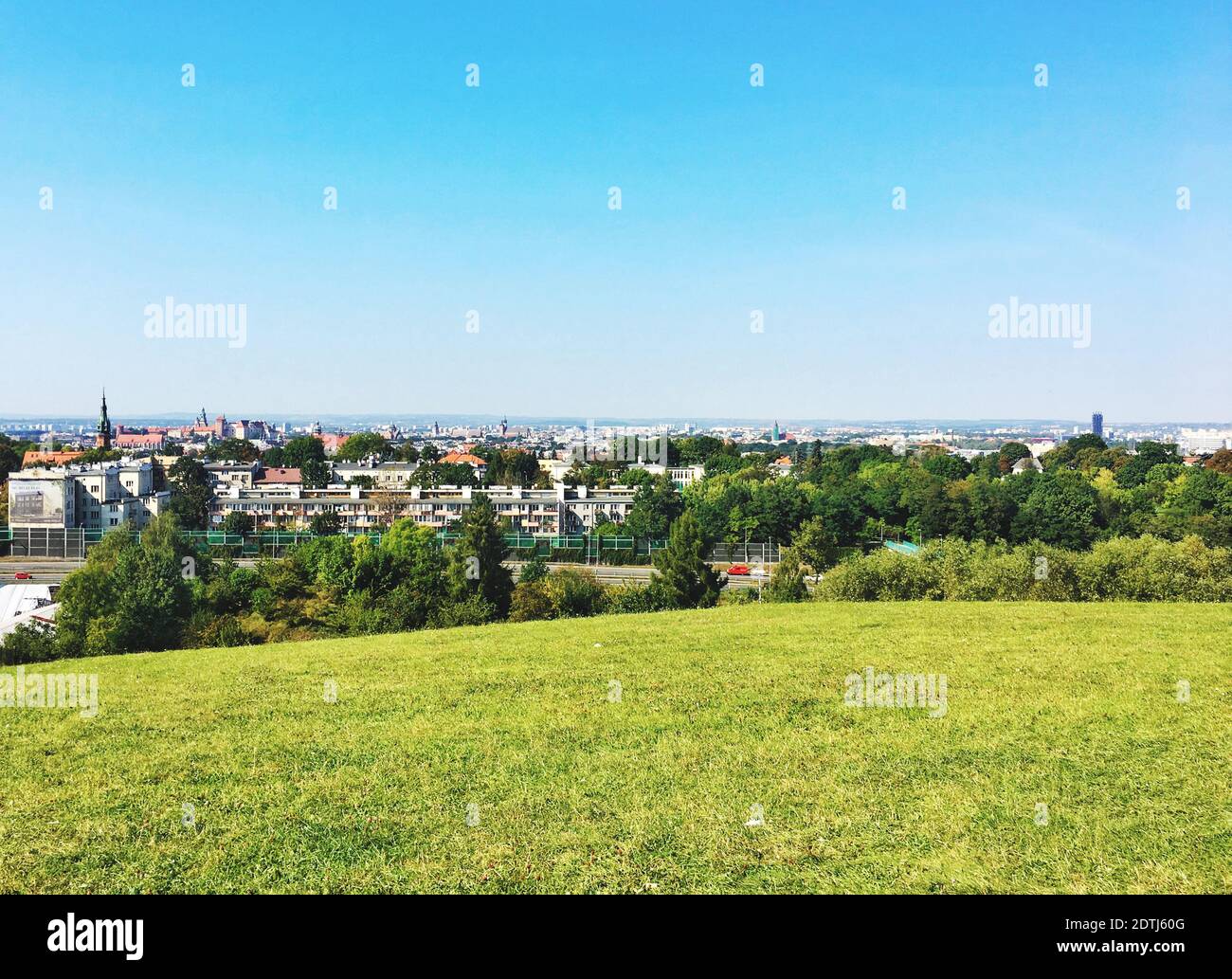 Scenic View Of Field Against Clear Sky Stock Photo