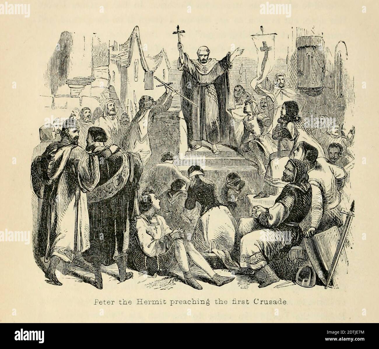 Peter the Hermit preaching the first Crusade From the Book 'Danes ...