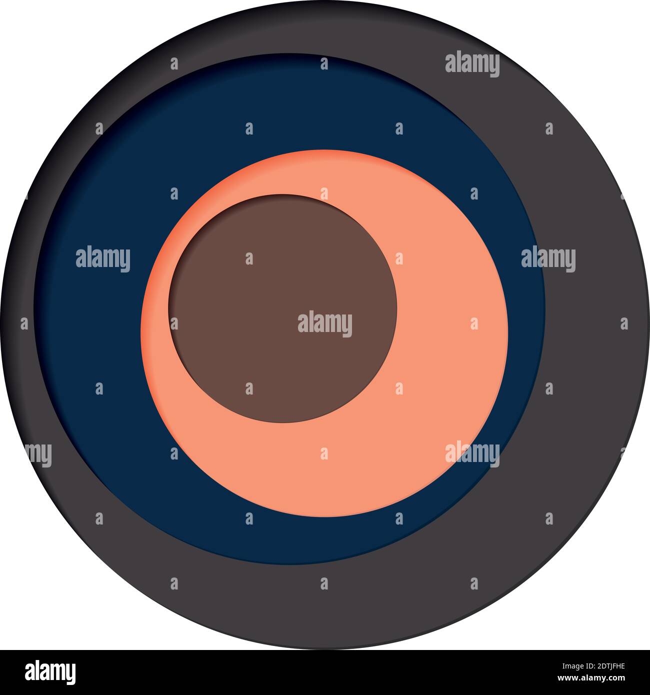 Round palette of four colors on a white background - Vector illustration Stock Vector