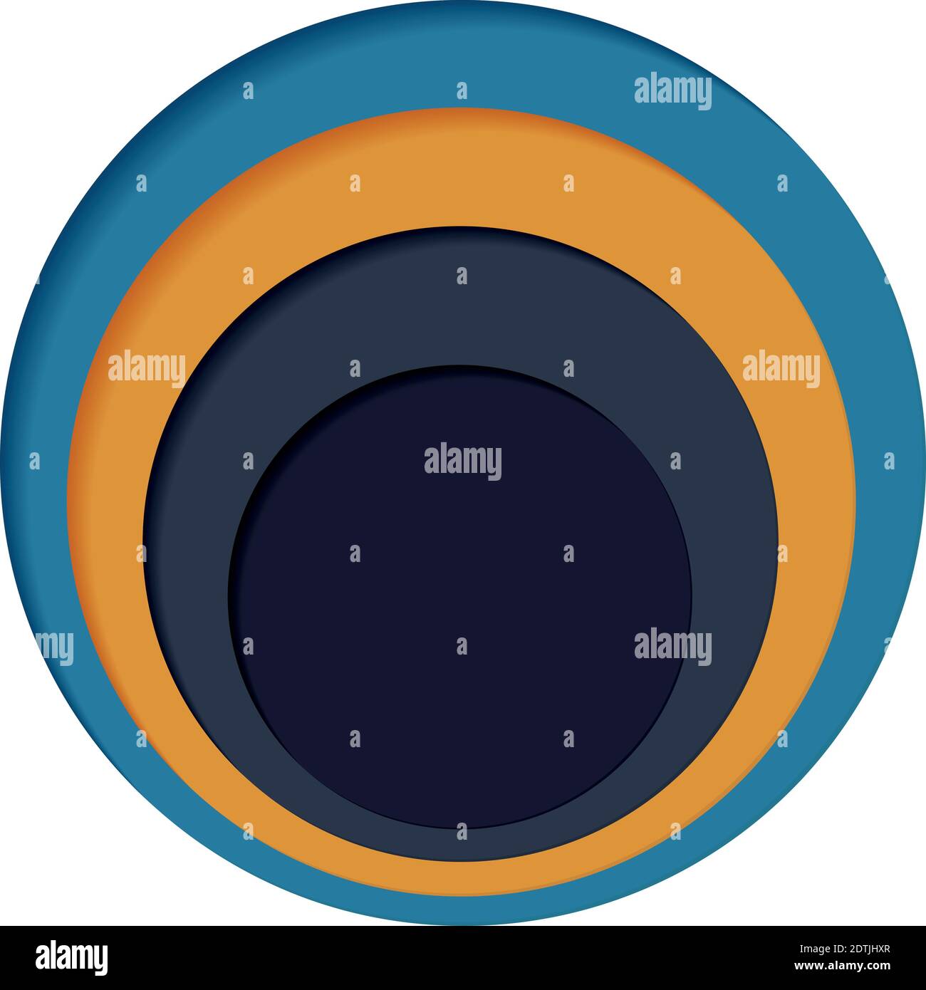 Round palette of four colors on a white background - Vector illustration Stock Vector