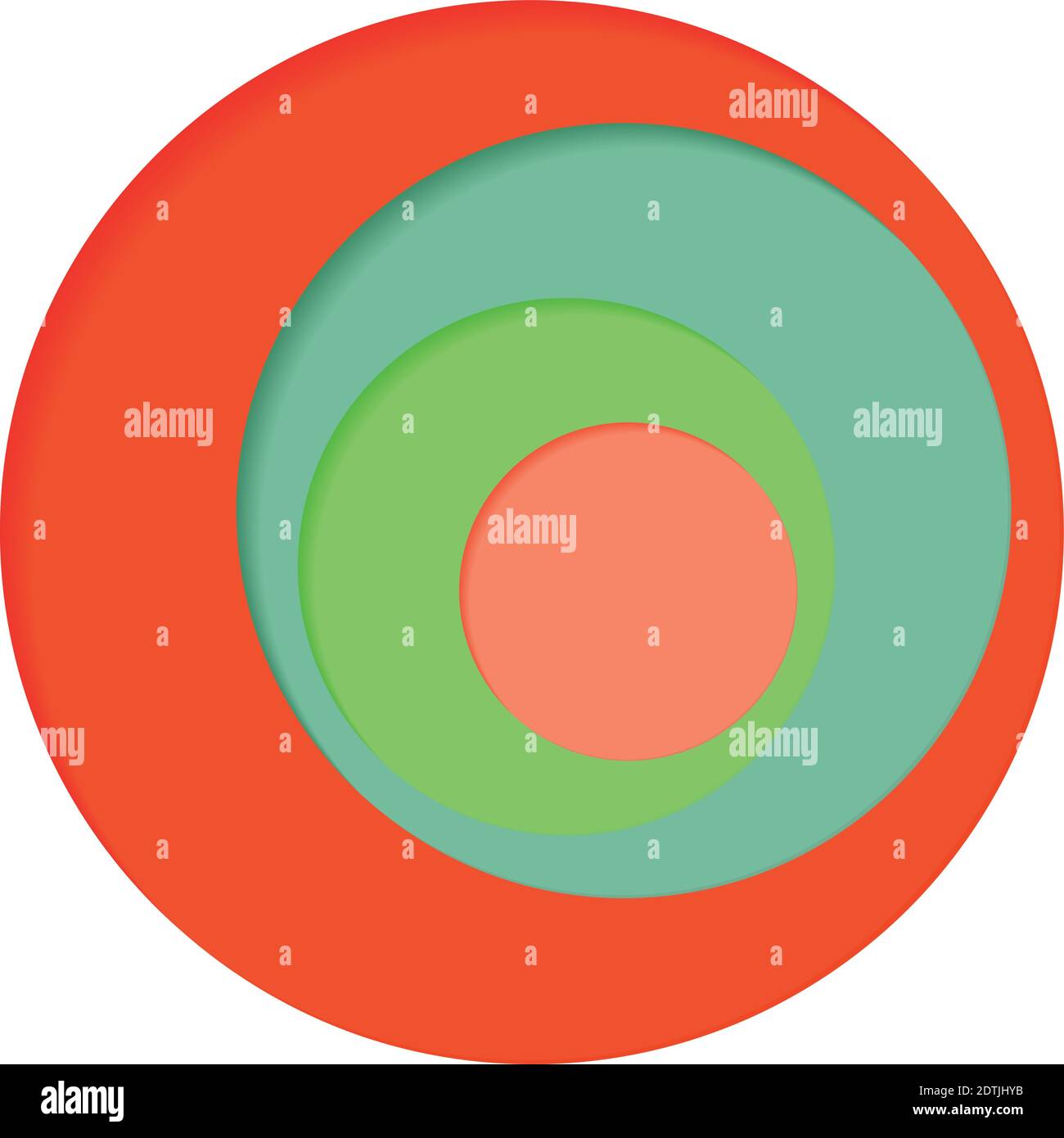 Round palette of four colors on a white background - Vector illustration Stock Vector