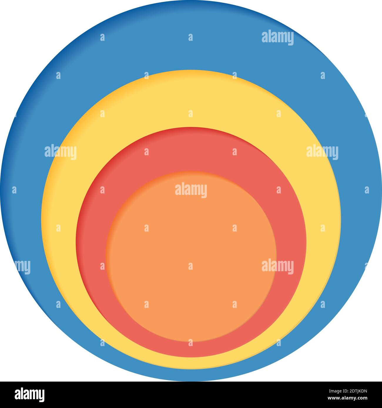 Round palette of four colors on a white background - Vector illustration Stock Vector